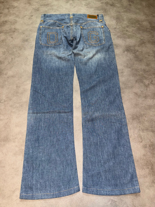Dolce & Gabbana Pocket Print Bootcut Jeans (S)