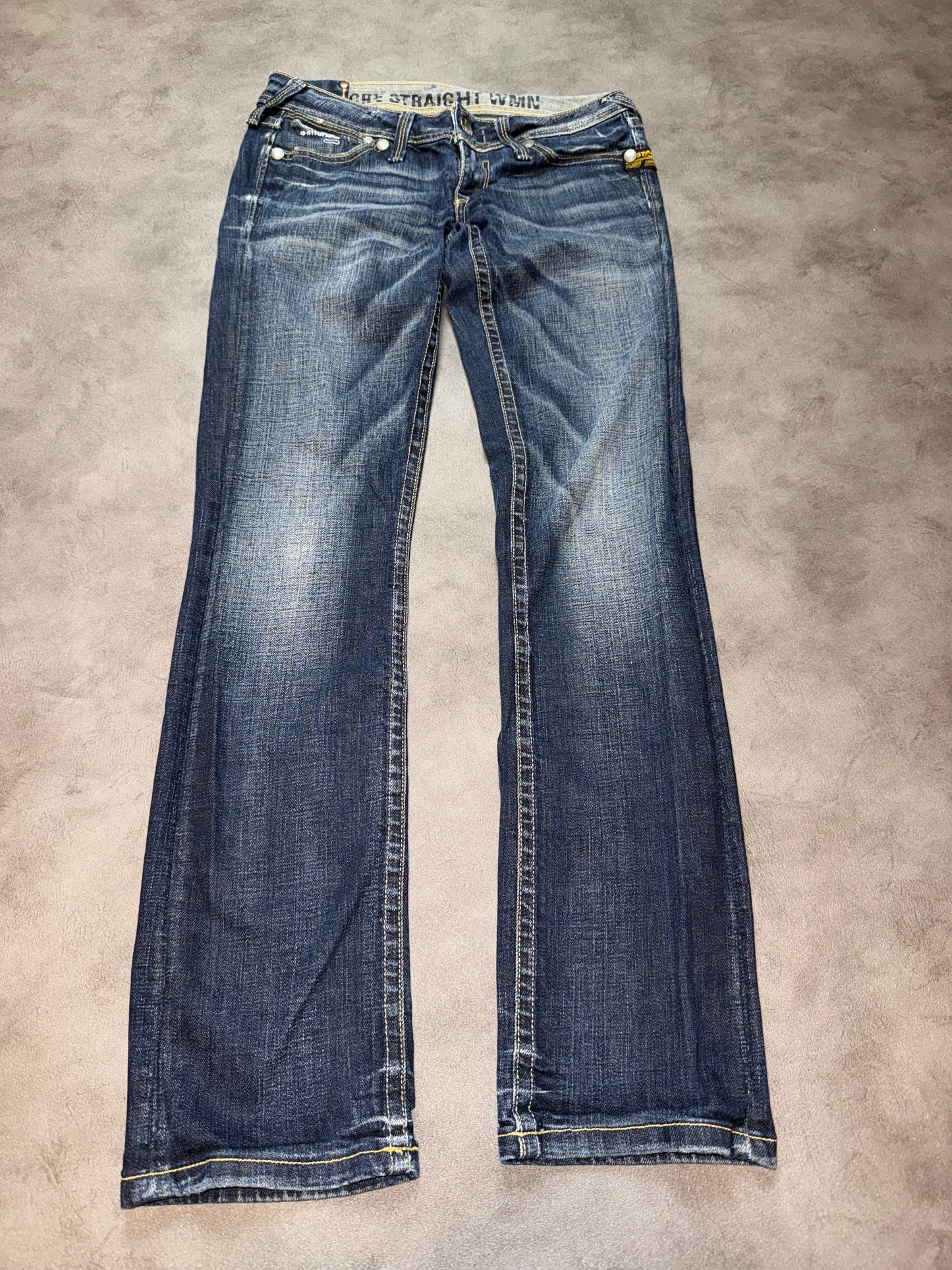 G-Star Raw Low Waist Straight Leg Jeans (XS)