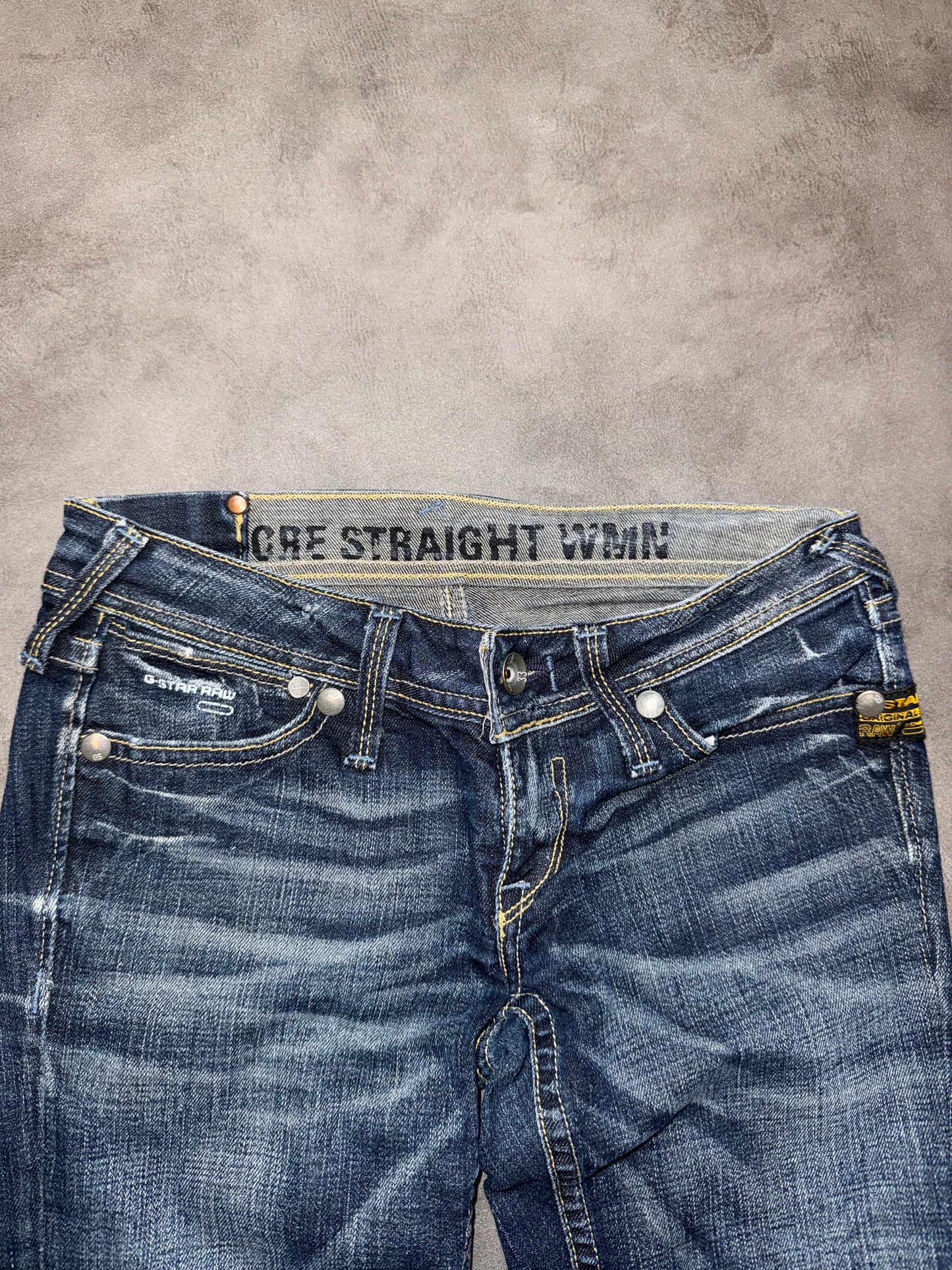 G-Star Raw Low Waist Straight Leg Jeans (XS)