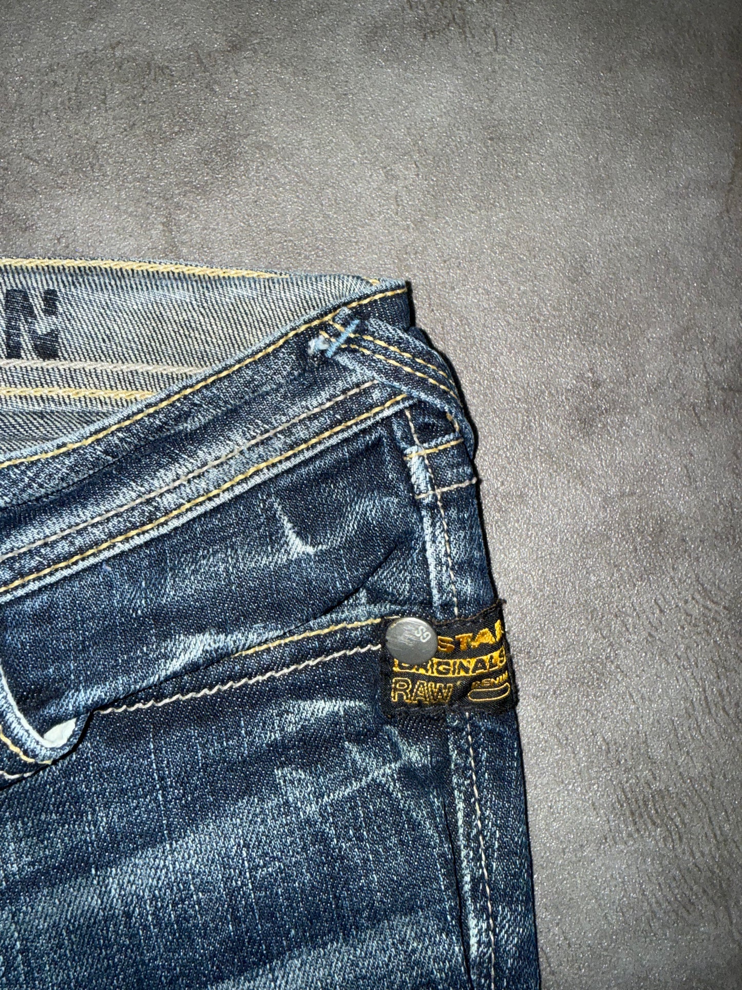 G-Star Raw Low Waist Straight Leg Jeans (XS)