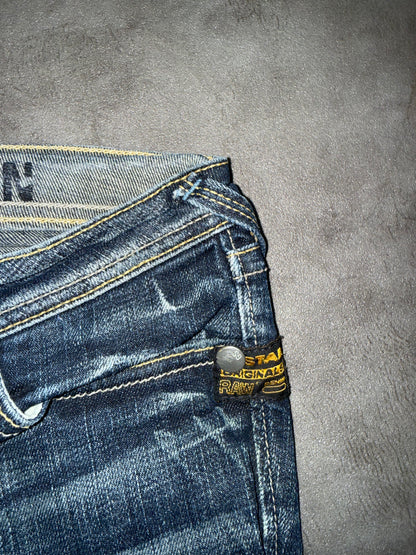 G-Star Raw Low Waist Straight Leg Jeans (XS)