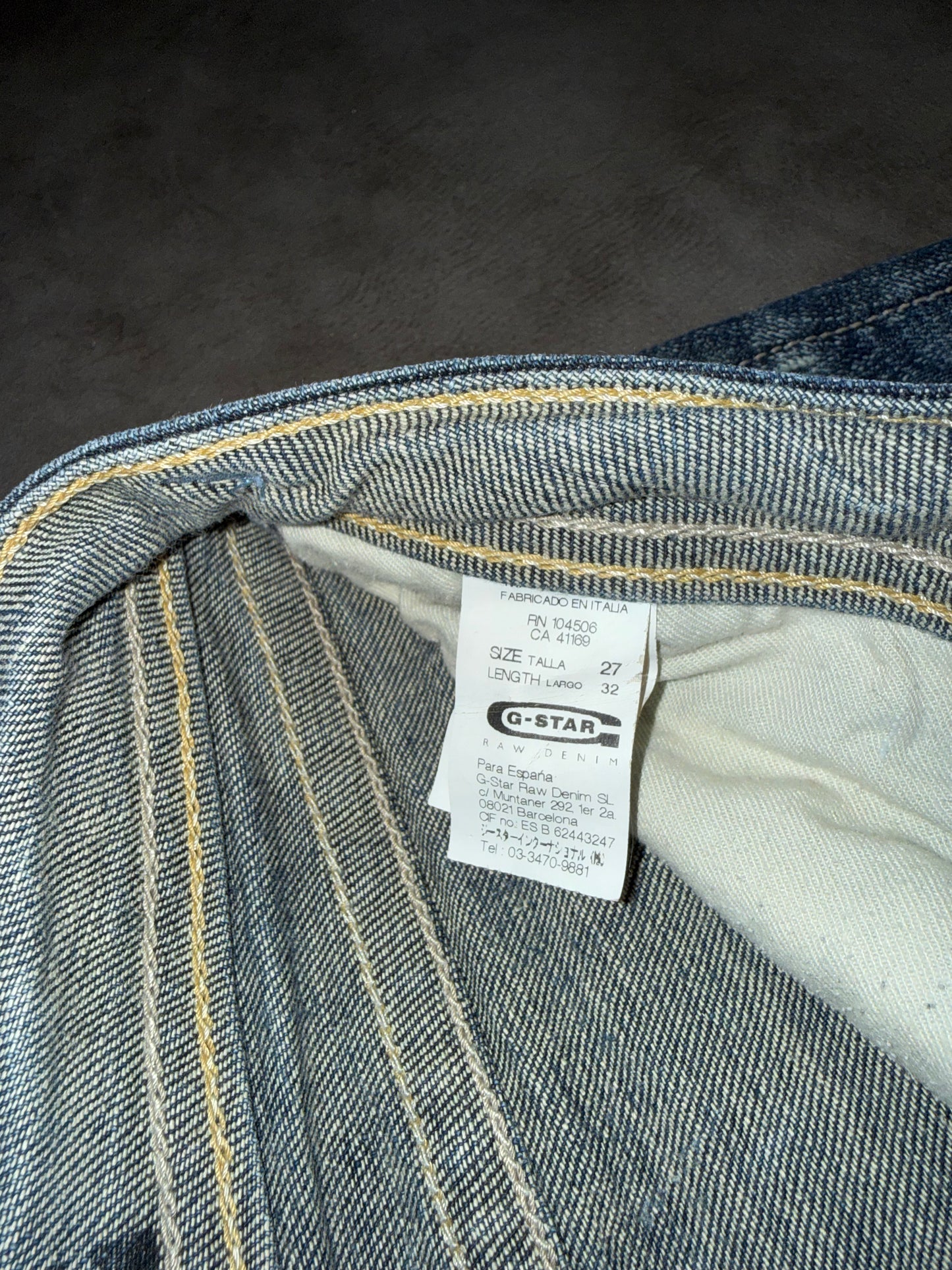 G-Star Raw Low Waist Straight Leg Jeans (XS)