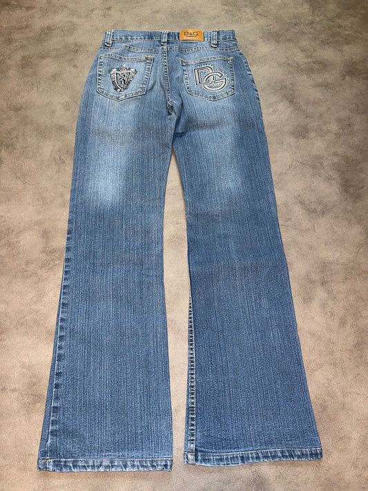 Dolce & Gabbana Pocket Print Bootcut Jeans (S)