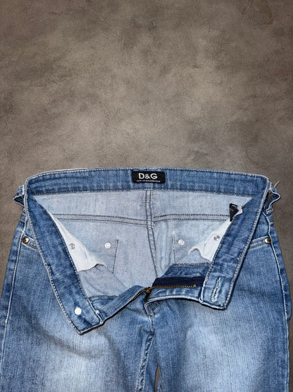 Dolce & Gabbana Strass Pocket Straight Leg Low Waist Jeans (S)