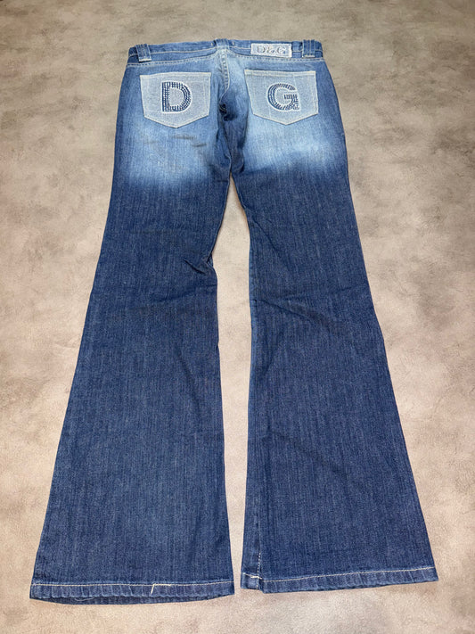 Dolce & Gabbana Strass Pocket Low Waist Bootcut Jeans (S)
