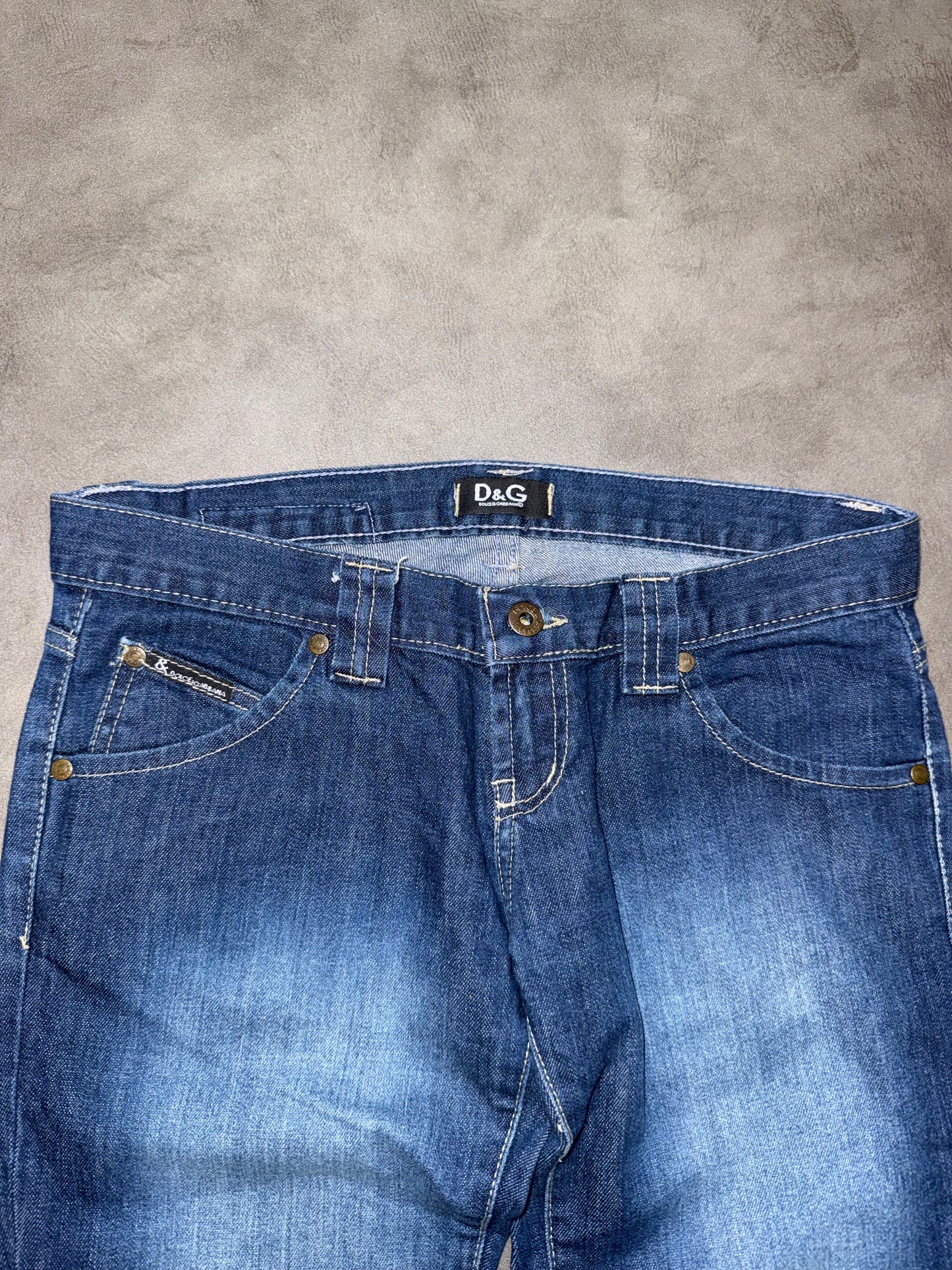 Dolce & Gabbana Strass Pocket Low Waist Bootcut Jeans (S)