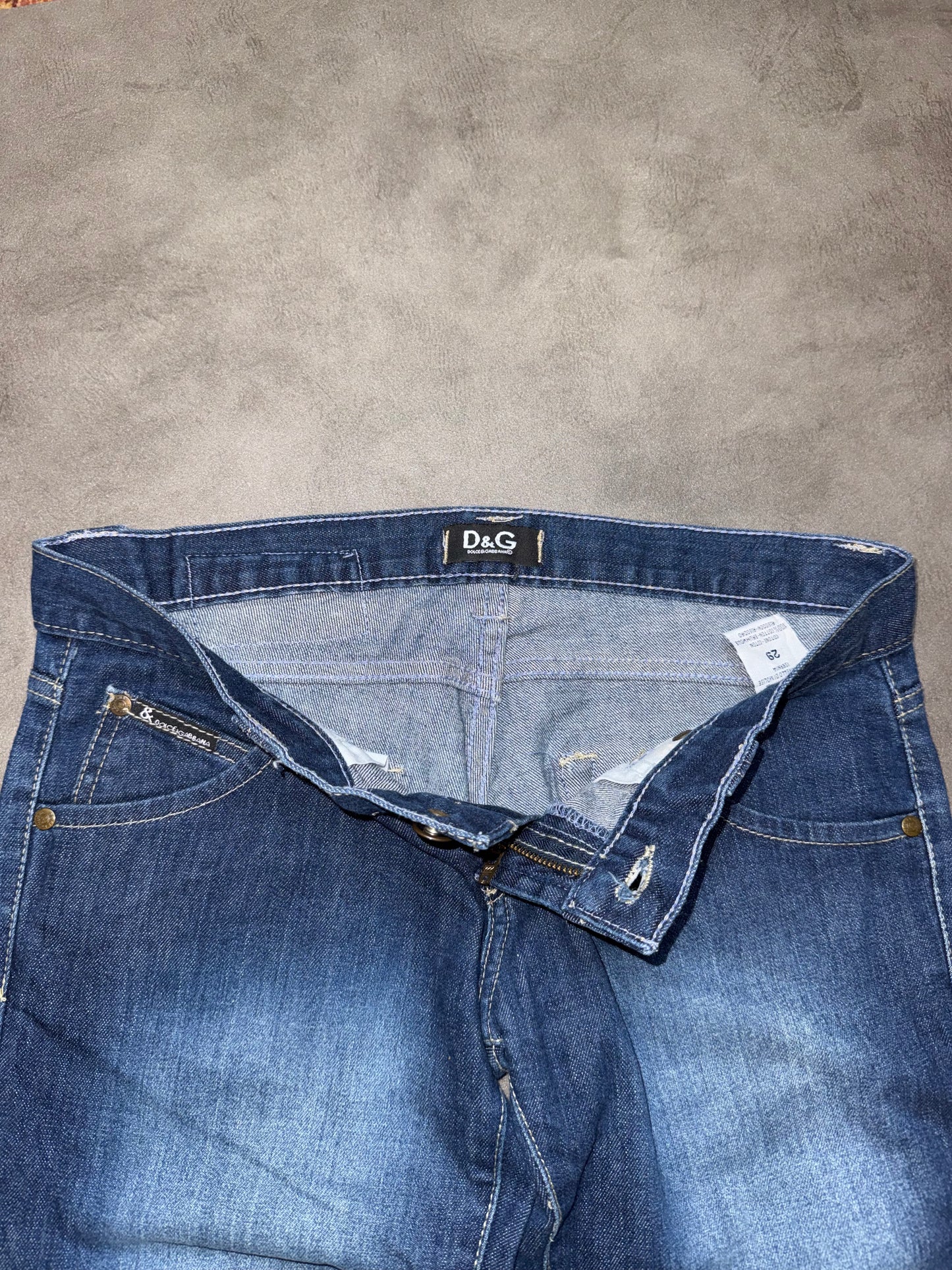 Dolce & Gabbana Strass Pocket Low Waist Bootcut Jeans (S)