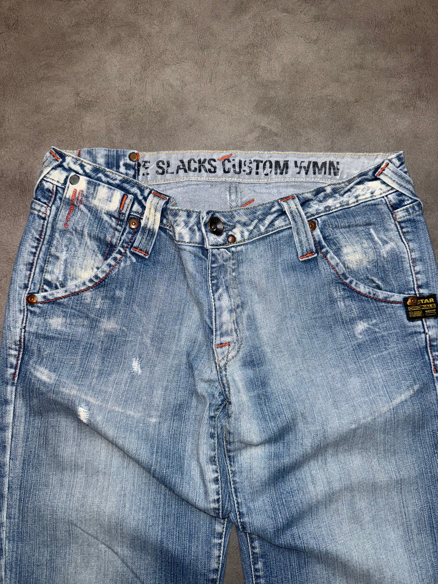 G-Star washed Low Waist Bootcut Jeans (S)