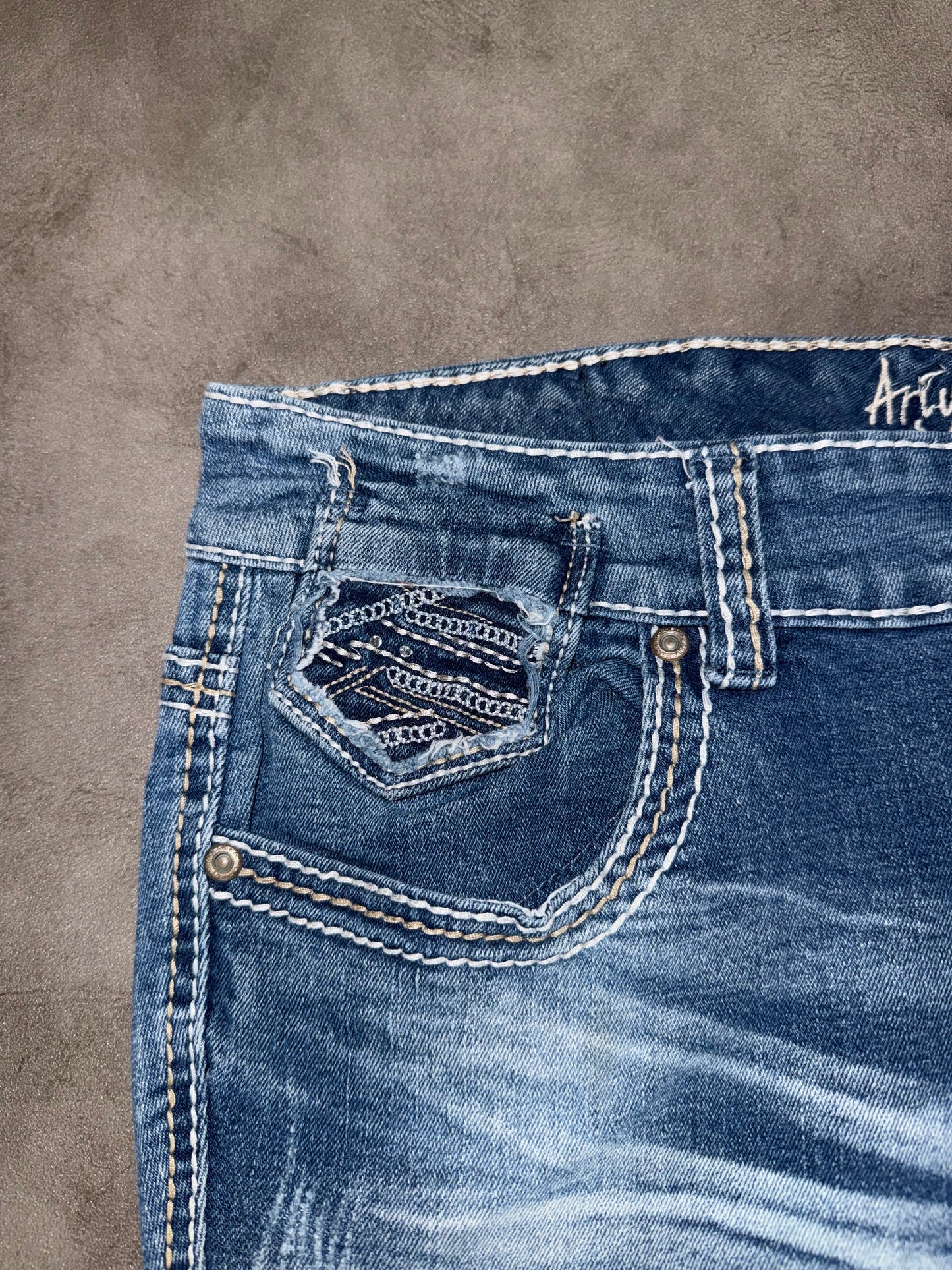 Y2K Washed Bootcut Jeans (L)