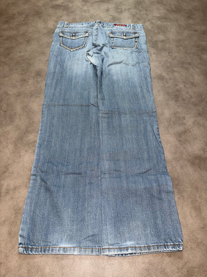 Y2K Low Waist Bootcut Jeans (L)