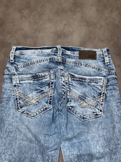 Y2K Washed Bootcut Jeans (S)