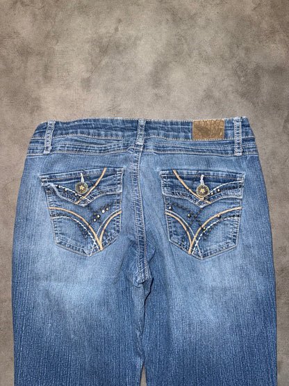 Y2K Low Waist Bootcut Jeans (S)