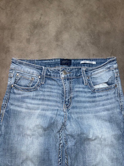 Y2K Washed Bootcut Jeans (M)