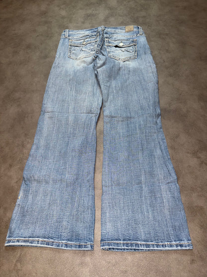 Y2K Washed Bootcut Jeans (M)