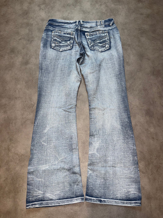 Y2K Washed Bootcut Jeans (M)