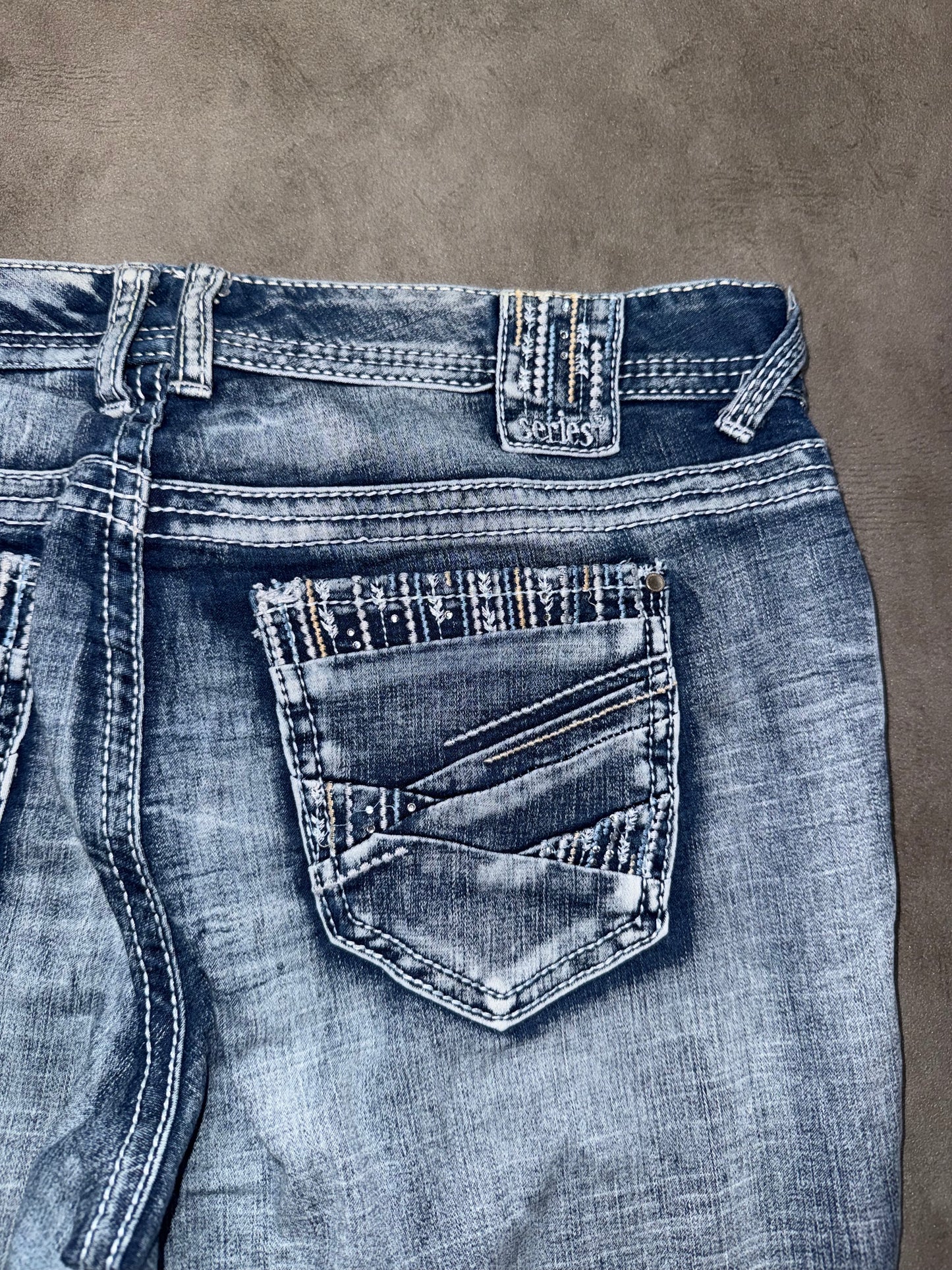 Y2K Washed Bootcut Jeans (M)