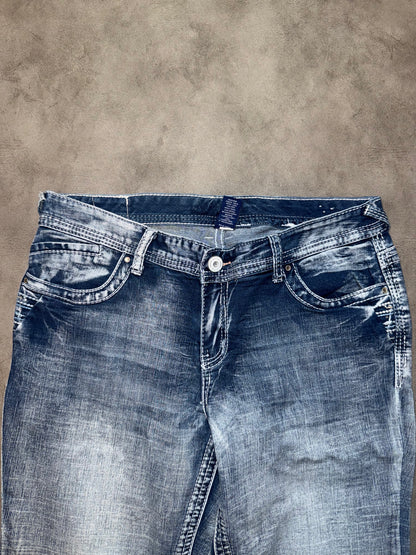 Y2K Washed Bootcut Jeans (M)