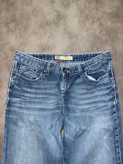 Y2K Washed Bootcut Jeans (M)