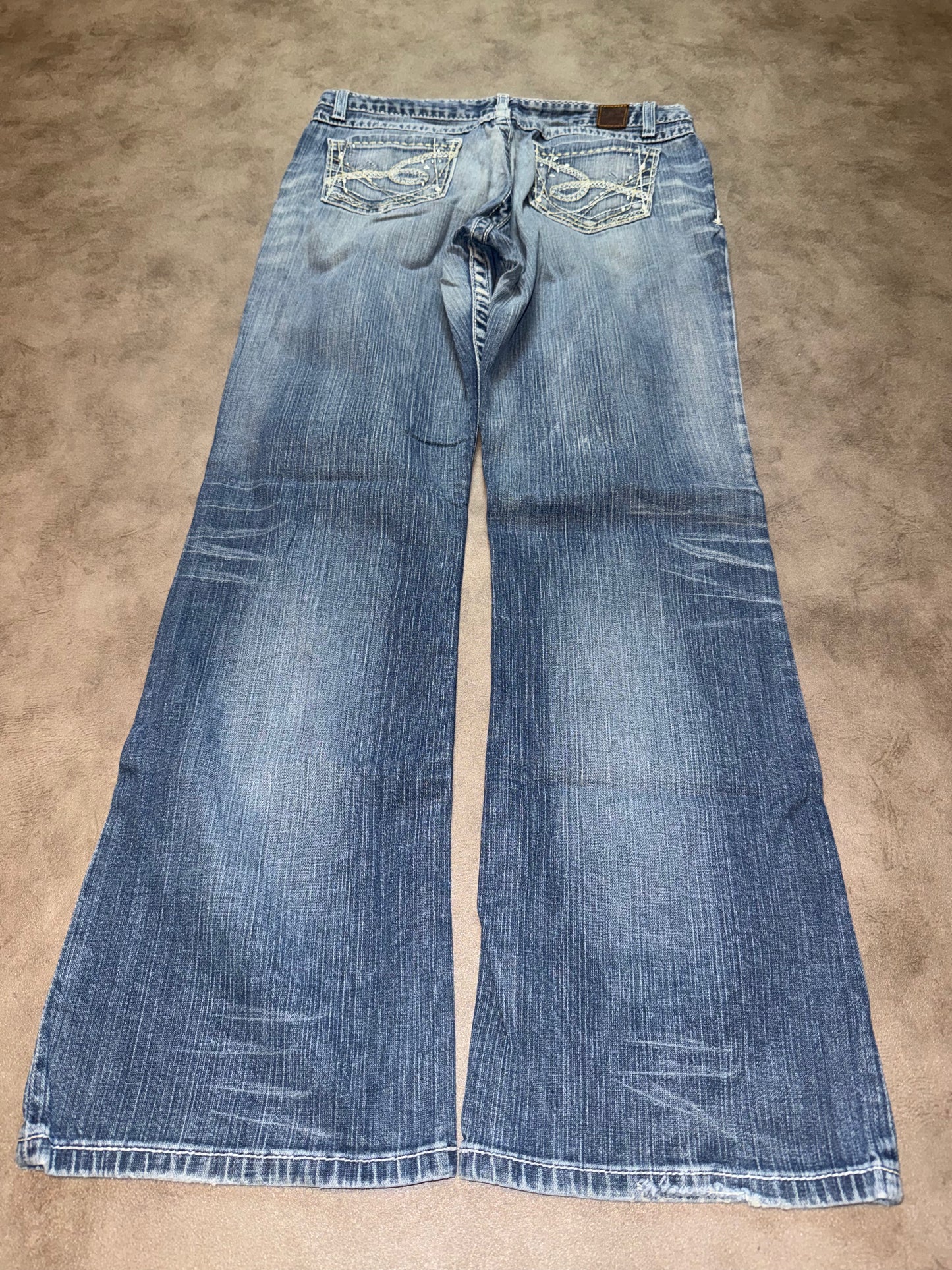 Y2K Washed Bootcut Jeans (M)