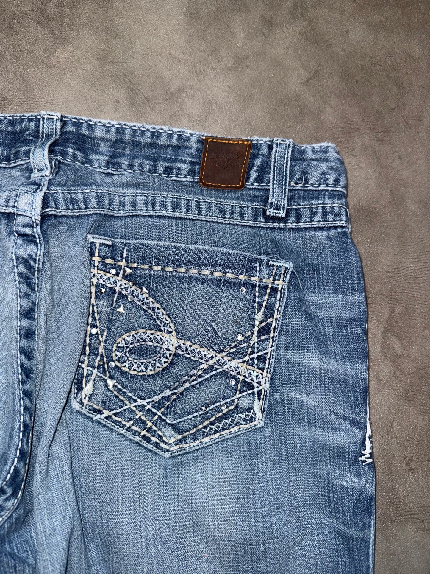 Y2K Washed Bootcut Jeans (M)