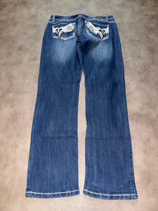 Y2K Washed Straight Jeans (S-M)