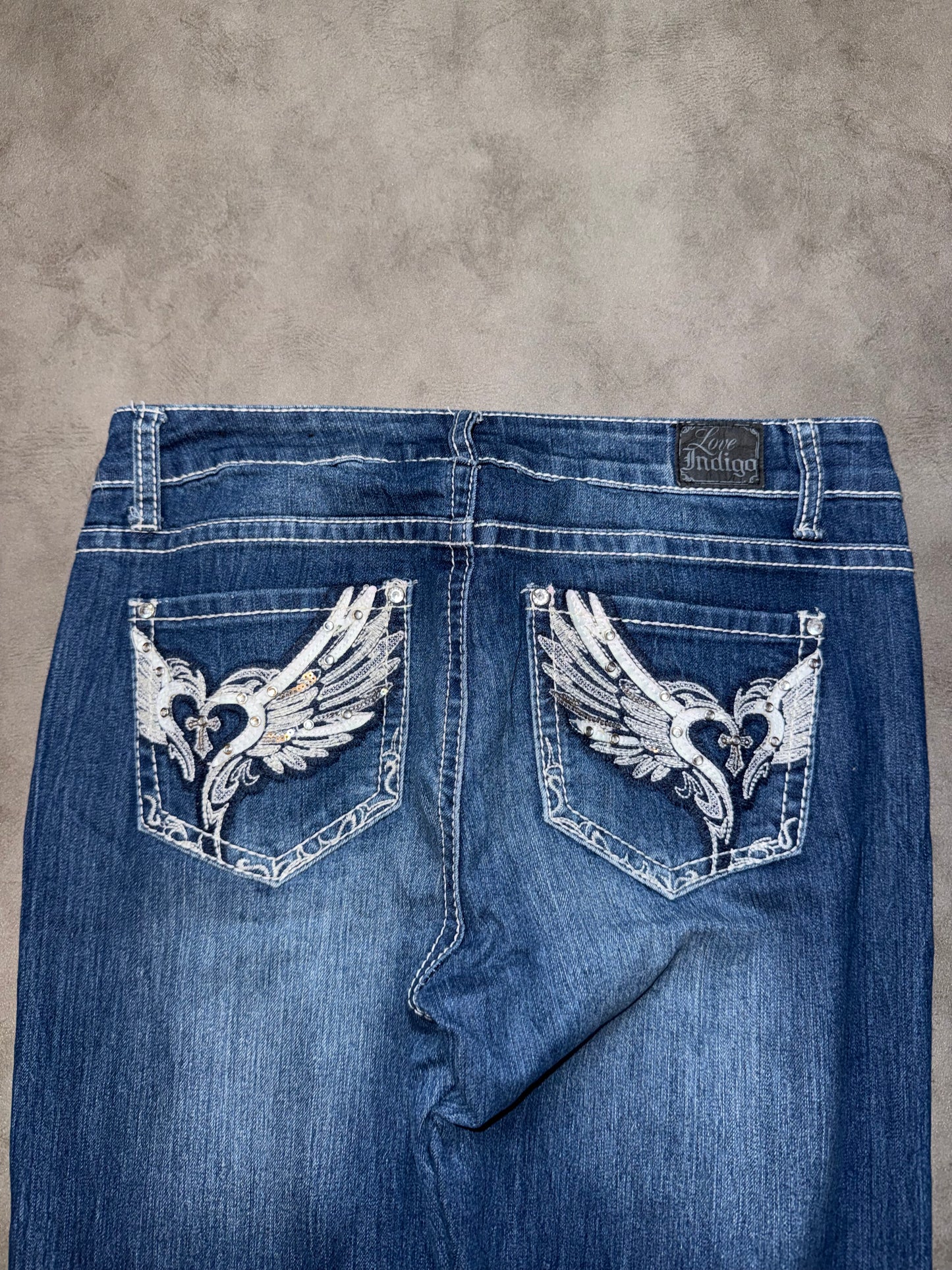 Y2K Washed Straight Jeans (S-M)