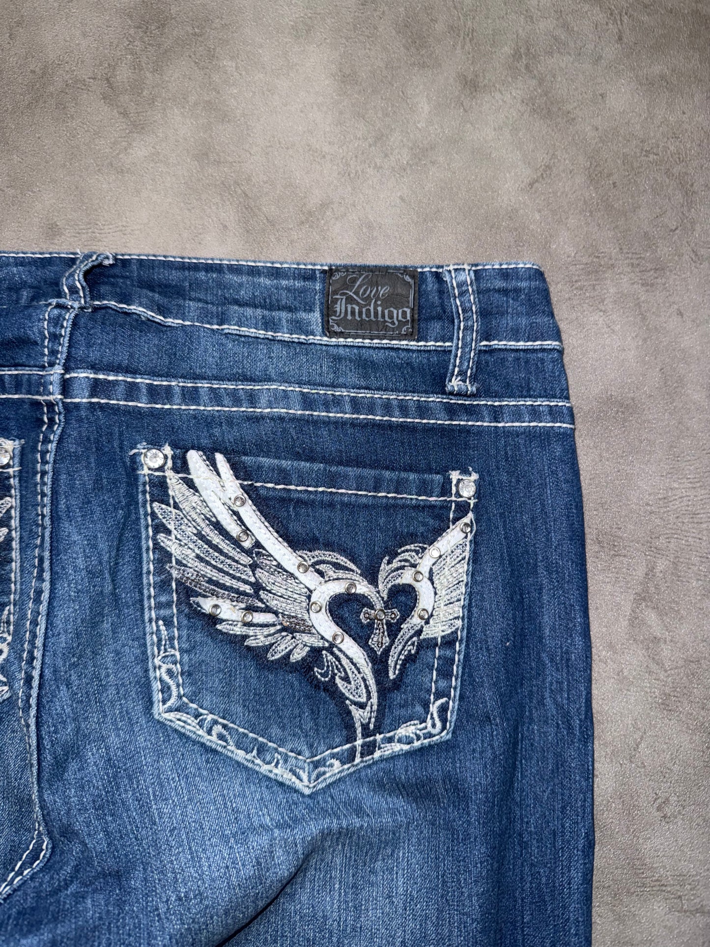 Y2K Washed Straight Jeans (S-M)