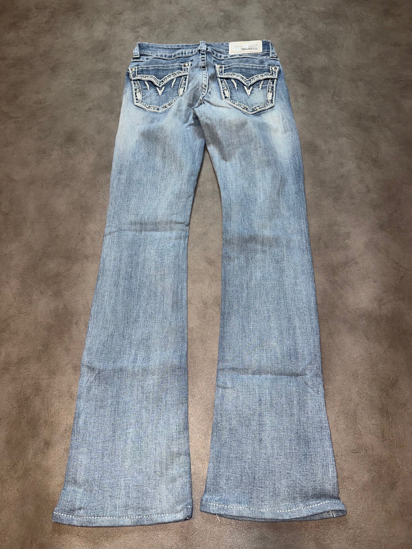 Y2K Washed Bootcut Jeans (XS-S)