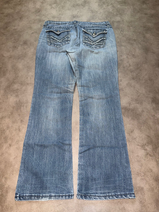 Y2K Washed Bootcut Jeans (M-L)