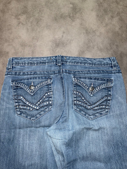 Y2K Washed Bootcut Jeans (M-L)