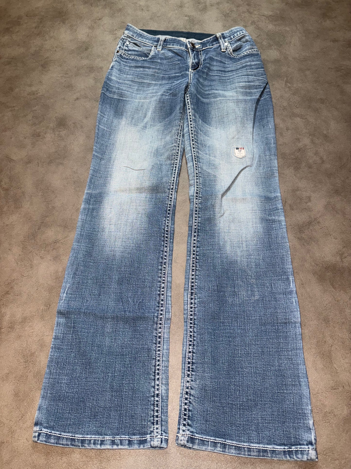 Y2K Washed Bootcut Jeans (S)