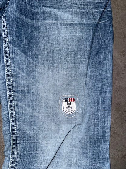 Y2K Washed Bootcut Jeans (S)