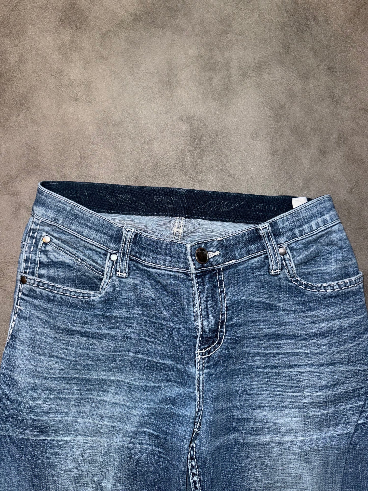 Y2K Washed Bootcut Jeans (S)