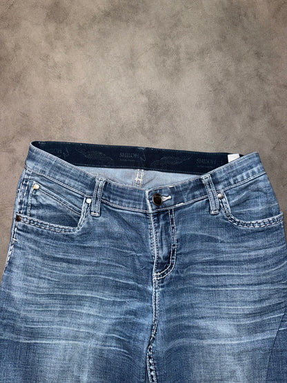 Y2K Washed Bootcut Jeans (S)