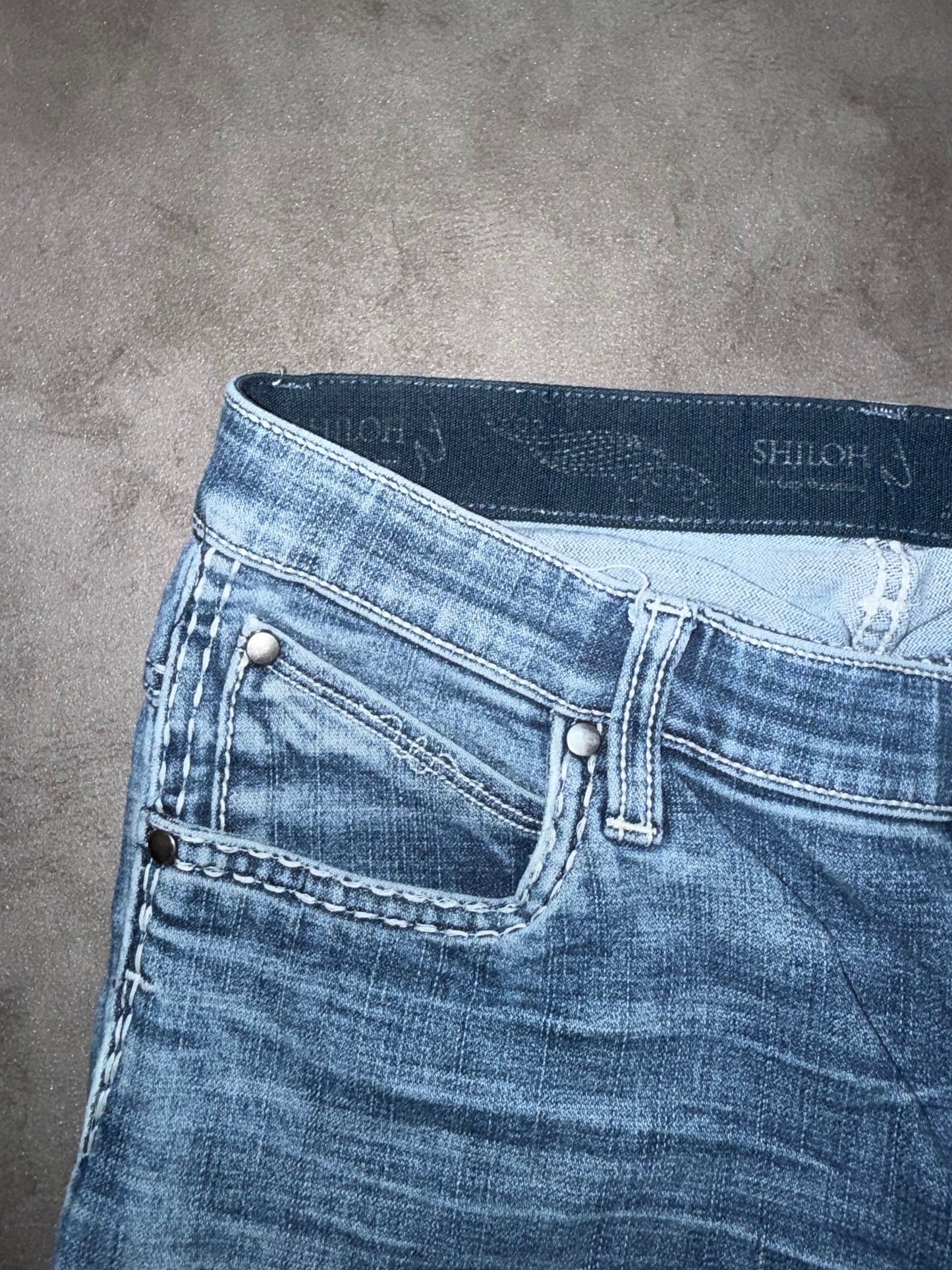 Y2K Washed Bootcut Jeans (S)