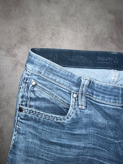 Y2K Washed Bootcut Jeans (S)